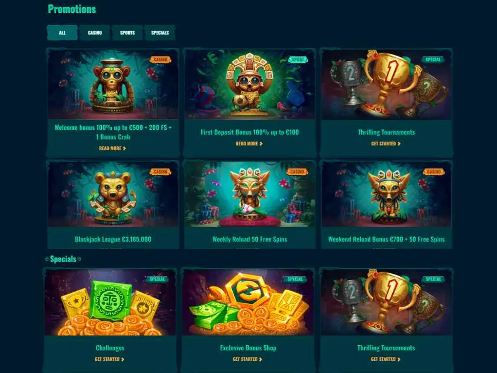 Promociones y cashback en Spinanga Casino